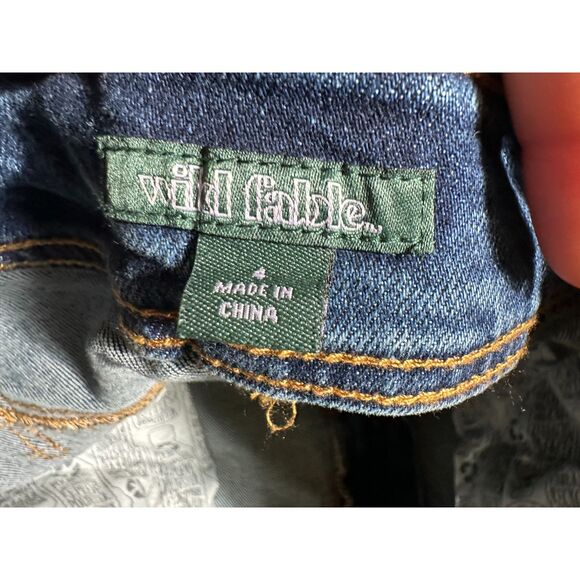 Wild Fable y2k flared Denim Skirt Size 4 - Picture 3 of 5